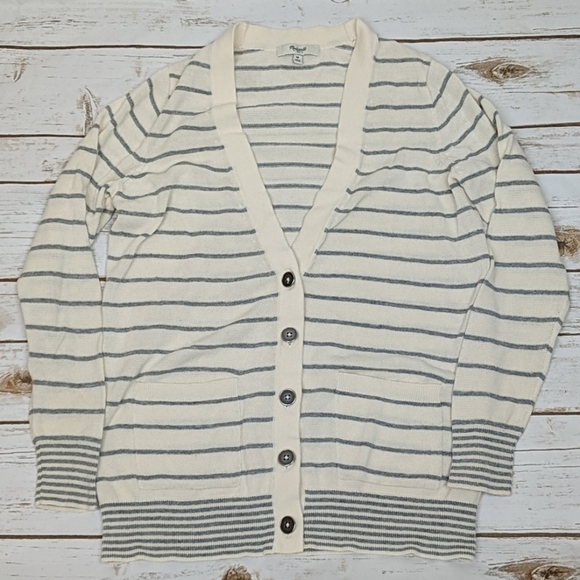 striped boyfriend cardigan